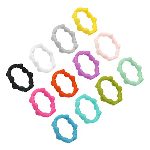 YARNOW 12st Liebe Silikonring Fingerschmuck Ringe Ehering Für Frauen Ehering Aus Gummi Sportlicher Fingerring Ring Für Aktive Sportler Liebesring Hochzeit Kieselgel Draussen Silikonband von YARNOW