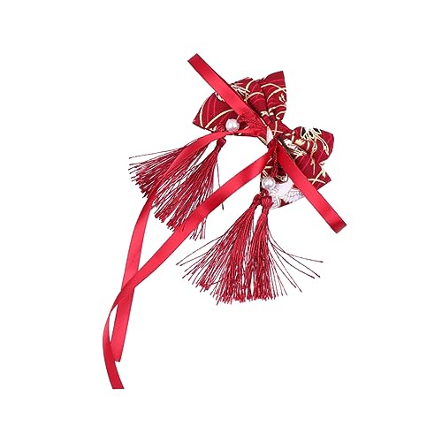 YARNOW Chinesische Haarspange mit Schleife für Mädchen Festlicher Kopfschmuck im Chinesischen Stil für Neujahr und Feste Haarschmuck mit Quaste Einfache Anwendung und Verarbeitung von YARNOW