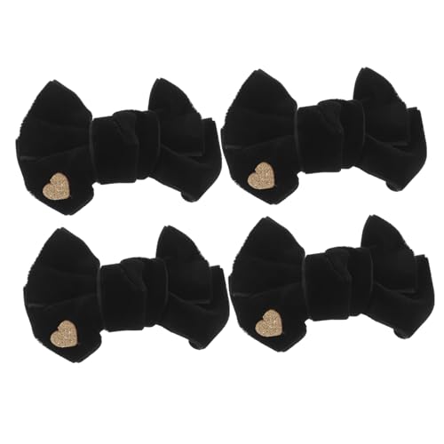 YARNOW 2 Paare Haarschleifen Haarklammern für Mädchen Weiche Haarspangen Fest Haltende Haarschmuck Accessoires Geeignet für Geburtstagsfeiern Weihnachten und Alltag von YARNOW