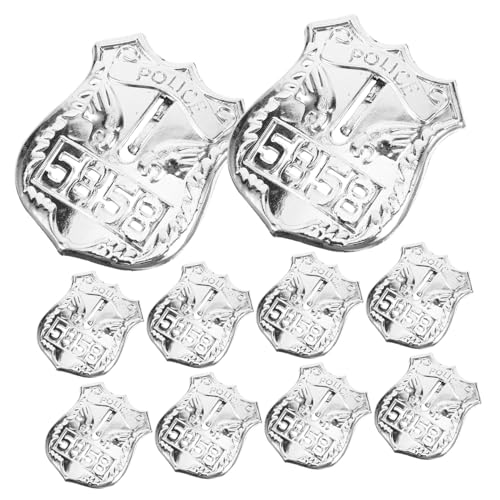 YARNOW 2 Sätze Abzeichen Cosplay -requisiten Plastik Silver 10 Stück * 2 von YARNOW