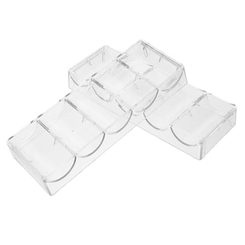 YARNOW 2stücke Transparenter Acryl-pokerchip-Halter Chip-aufbewahrungskoffer Durchsichtiger Chip-Organizer Für Mit Tablett-Funktion Für Poker-abende Und Partys von YARNOW