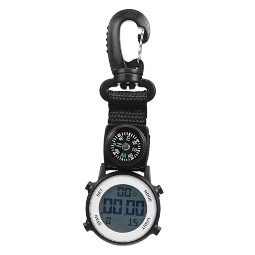 YARNOW 2 Stück Elektronische Uhr Mit Taschenclip Uhr Zum Wandern Für Herren Klettern Hängeuhr Kleine Digitaluhr Mit Clip Outdoor-Uhren Digital-Clip Zum Aufhängen Digitaluhr Glas von YARNOW