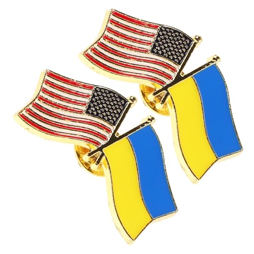 YARNOW 2 Stück Flaggenbrosche USA-Pin ukrainische Flagge Ländernadeln Fahnennadeln Anstecknadel mit britischer Flagge Pin mit USA-Flagge Legierung YARNOW 2 Stück Flaggenbrosche USA-Pin ukrainische Flagge Ländernadeln Fahnennadeln Anstecknadel mit britischer Flagge Pin mit USA-Flagge Legierung von YARNOW