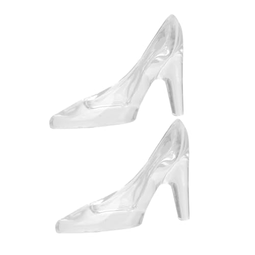 YARNOW 2 Stück High Heels Ornamente Partydekorationen mit hohen Absätzen Schuhdekoration Charms Schuhverzierung mit hohem Absatz Schuhstatue mit hohem Absatz Acryl Transparent von YARNOW