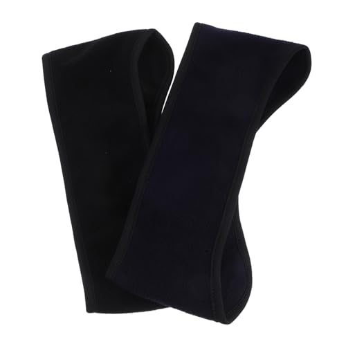 YARNOW 2 Stück Ohrwärmer Stirnband aus Weichem Fleece Atmungsaktiv und Schweißableitend Vollflächiger Ohrenschutz für Sport und Outdoor für Laufen Radfahren Skifahren in Schwarz von YARNOW