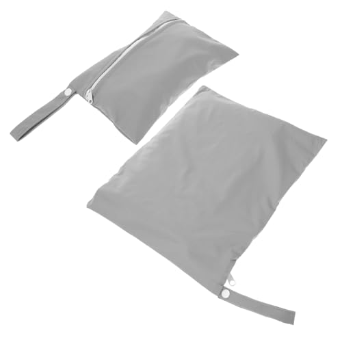 YARNOW 2 Stück Wickeltasche Baumwollspeicherbeutel klarer Reise-Kulturbeutel Wickelbeutel wesentlich Organizer für Windeltaschen kleine wasserdichte Tasche Wäschesack Polyester Dunkelgrau von YARNOW