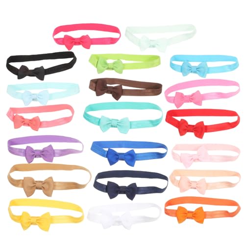 YARNOW 20Stücke Haarband Set Elastische Kopfbedeckung Mit Schleifen Für Neugeborene Foto Requisiten Atmungsaktiv Sicher Zufällige von YARNOW