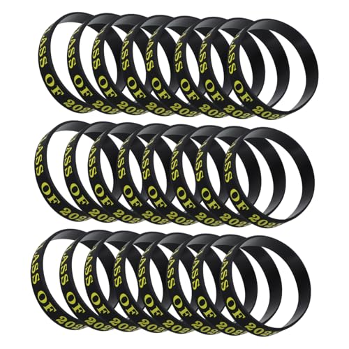 YARNOW 24stücke Silikonarmbänder Zur Abschlussfeier Wiederverwendbare Handgelenkbanden Für Schüler Partydeko Und Auszeichnungen Für Absolventen Feierliche Accessoires Für Jede von YARNOW