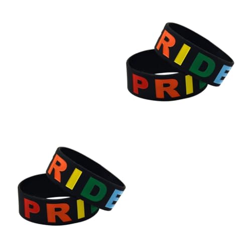 YARNOW 2St Regenbogen-Armband gay armband herrenarmbände LGBT Armband men bracelet Mode Armband uhrenarmbänder Silikonarmband Stolz-Armband Stolz Armband Färbung Handschlaufe von YARNOW