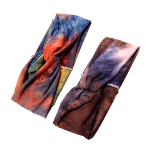 YARNOW 2er-pack Elastisches Stirnband Für Damen Sport-kopfbedeckung Yoga Laufen Workout Kopftuch von YARNOW