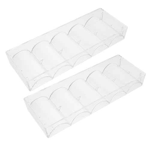 YARNOW 2stücke Acryl Pokerchip Tabletts Kapazität Transparent Chip Organizer Für Partys Zu Hause Chip Halter von YARNOW