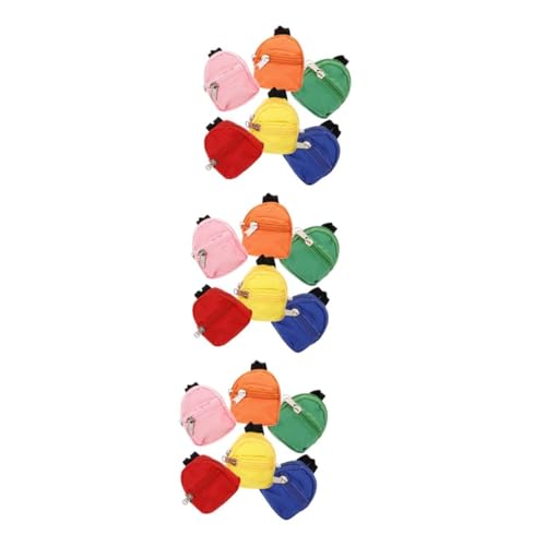 YARNOW 3 Sätze Puppen -Dressing -Tasche Miniatur Tragen Klein Mädchen Zubehör Schlüsselbund Für Mini-geldbörse Schlüsselanhänger Mini-rucksäcke, Polyester 6 Stück * 3 von YARNOW