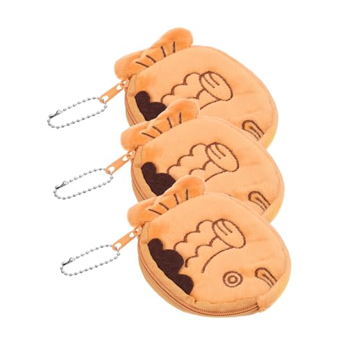 YARNOW 3stücke Plüsch-geldbörse Im Cartoon-Fisch-Design Kleine Damengeldbörse Mit Münzhalter Süße Geldbörse Für Frauen Tragbar Und Kompakt Für Kleingeld Und Schmuck von YARNOW