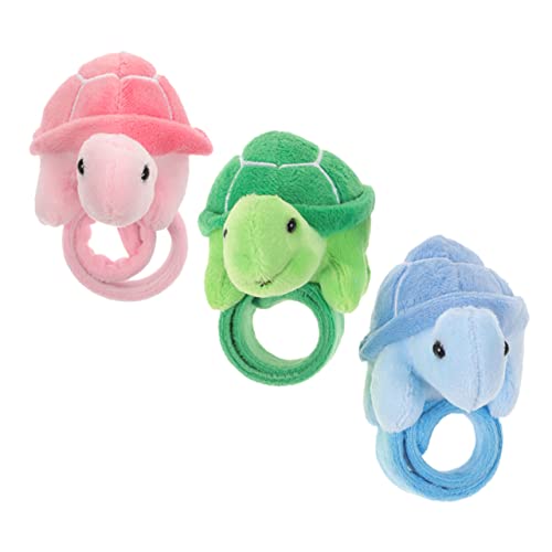 YARNOW 3 Stück Plüsch Slap Armband mit Schildkröten Weiches Kuscheltier Armband für Erwachsene Hautfreundlich Einfach Anzulegen als Party Accessoire und Dekoratives Handgelenksband von YARNOW