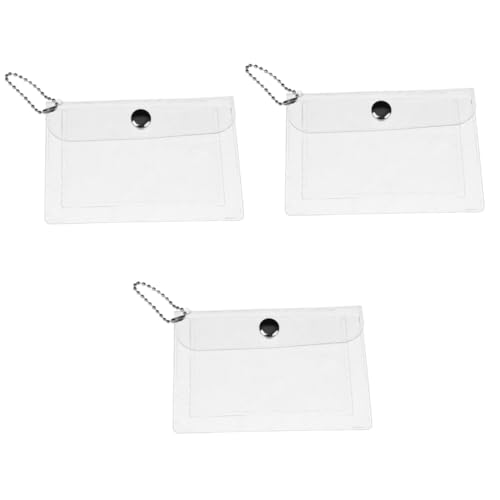 YARNOW 3 Stück transparente Geldbörse perlen geldbörse klein Schnalle übersichtliche Brieftasche Geldbeutel Aufbewahrungstasche kartenhalter Geldbörse für süße Geldbörse PVC von YARNOW