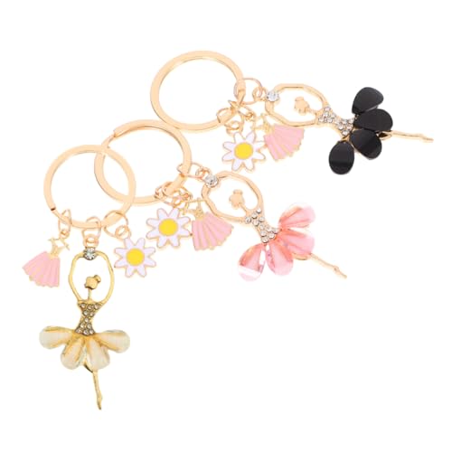 YARNOW 3stücke Schlüsselanhänger Ballerina Für Frauen Süßer Tänzer-schlüsselanhänger Glitzerndes Ballett-accessoire Für Handtaschen Rucksäcke Und Autoschlüssel von YARNOW