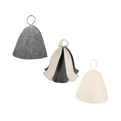 YARNOW 3stücke Filzhut Für Sauna Tragbarer Badehut Wiederverwendbarer Saunahut Leicht Und Atmungsaktiv Für Dampfbaden Und Und Frauen von YARNOW