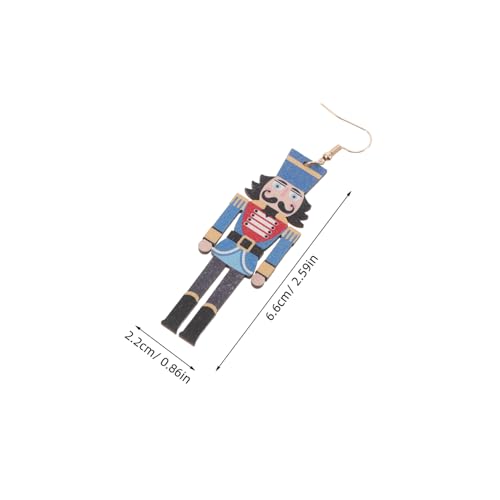 YARNOW 4paare Weihnachts-ohrringe Für Damen Weihnachts-tropfenohrringe Aus Holz Kreativer Schmuck Für Mädchen Festlicher Ohrschmuck Für feiern Bunte -ohrringe von YARNOW