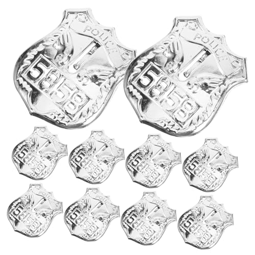 YARNOW 4 Sätze Lebensechtes Cosplay -requisiten Halloween-cosplay-abzeichen Cosplay- Sicherheitsabzeichen Plastik Silver 10 Stück * 4 von YARNOW