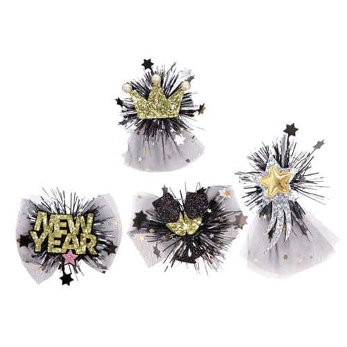 YARNOW 4 Stück Teiliges Neujahrs Haarspangen mit Stern und Stabile Haarclips für Frühlingsfest Party Cosplay und Festlichen Haarschmuck von YARNOW