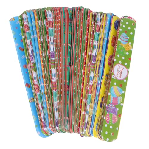 YARNOW 48 Stück Teiliges Buntes Ostern Slap Armband Kreative Gummiarmbänder Einstellbare Kinderarmbänder für Osterparty und Spielpreis Robust und Farbenfroh Geeignet für Handgelenke von YARNOW