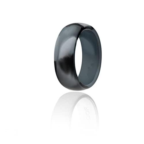 YARNOW Unisex-silikon 4 Stück Camo-grau 8 Mm Breit Sport-eheringe Flexibel Wärme/elektrizität von YARNOW