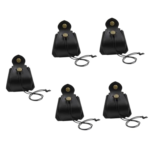 YARNOW 5 Stück Aufbewahrungstasche für Würfel Reisen Würfelspeicherbeutel Beutel mit Spielperlen klein Kompakt Kosmetiktasche Würfel-Organizer-Tasche Würfelbeutel aus Leder Spieltasche von YARNOW