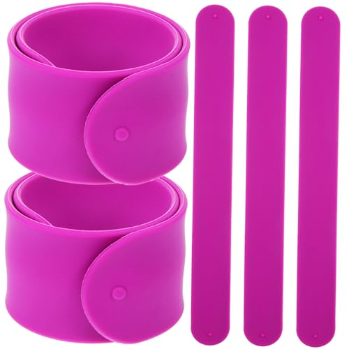 YARNOW 5 Stück Silikon Schnapparmbänder für Handgelenkspielzeuge für Partys Geburtstagsfeiern und Geschenktüten Einfaches Anlegen Sicher und Langlebig von YARNOW