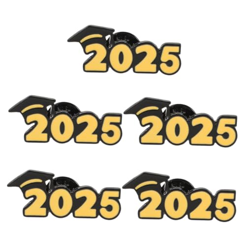 YARNOW 5 Stück Teiliges Abschlussbroschen Fünfzackige Sterne Anstecknadeln aus Zinklegierung für Kleidung Hüte und Rucksäcke für Graduates von YARNOW