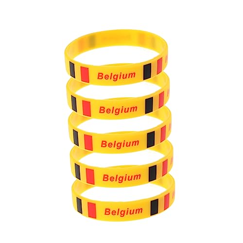 YARNOW 5St Fußball aus Leder Basketball-Armband Land flagge armband Lila Blumentopf Herrenohrringe Ohrringe für Männer Land-Silikon-Armband Silikonarmband gewöhnliche Geschenk Banner Mann von YARNOW