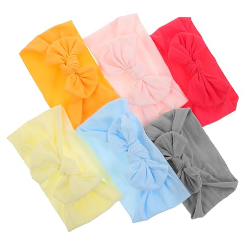 YARNOW 6 Stück Teiliges Haarband mit Schleifen Elastische Kopfbedeckung für Haarschmuck Geschenkset für Neugeborene Kleinkinder von YARNOW