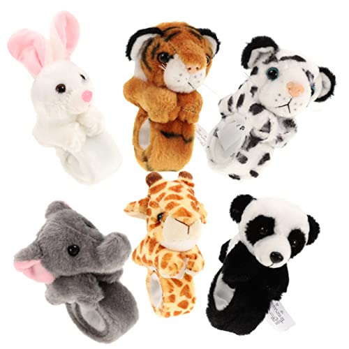 YARNOW 6 Stück Teiliges Slap Armband Tiermotive Jungle Geburtstag Party Deko Schnappbänder für Mädchen Jungen von YARNOW