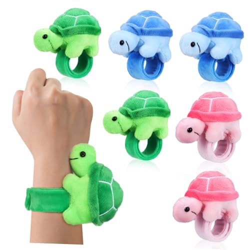 YARNOW 6stücke Plüsch Schildkröte Armbänder Kinderarmbänder Cartoon-form Handgelenkarmbänder Party-dekorative Armbänder Für Junge Mädchen Tier-spielzeuggeschenke von YARNOW
