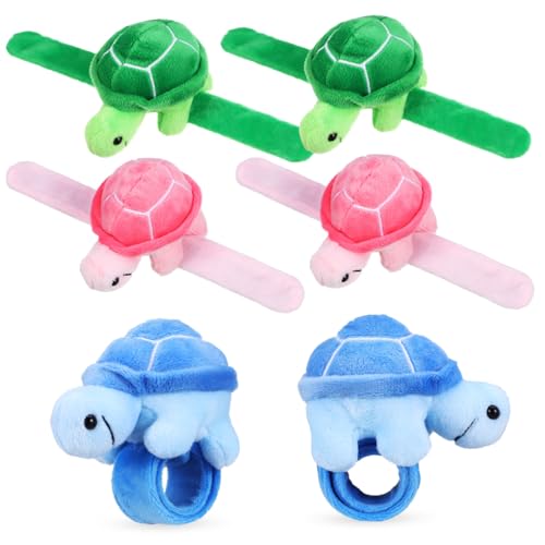 YARNOW 6stücke Plüsch-schlagarmbänder Tier-schlagarmbänder Kinderarmbänder Handgelenkarmbänder in Schildkrötenform Kinderspielzeug von YARNOW