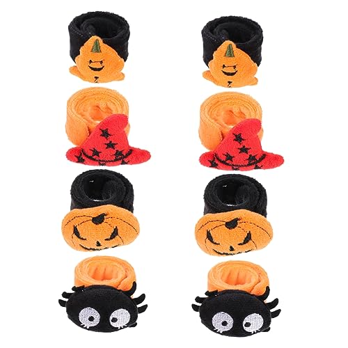YARNOW 8 Stück Teiliges Halloween Slap Armband für Niedliche Themenparty Armbänder mit Sicherem Legierungs und Material Sanfte Kanten als Mitgebsel für Jungen und Mädchen von YARNOW