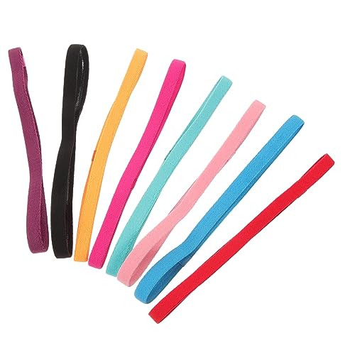 YARNOW 8stücke Teiliges Rutschfester Elastischer Haarbänder Für Männer Und Frauen Sport Stirnbänder Für Yoga Laufen Fitness Und Alltag Hält Haare Zuverlässig Dem Gesicht von YARNOW
