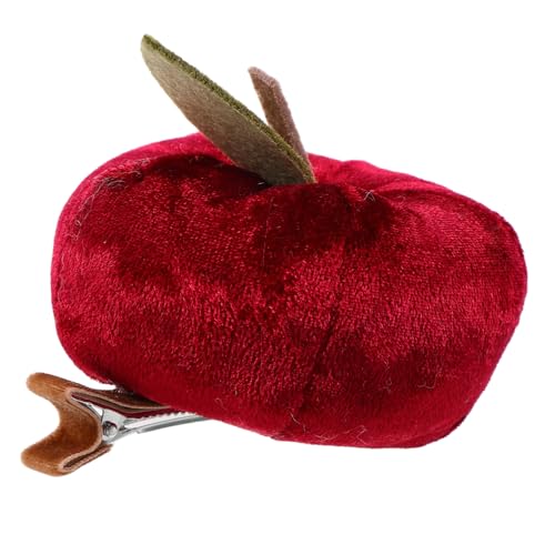 YARNOW Plüsch-apfel-haarnadel Für Mädchen Süßer Obst-haar-schmuck Für Cosplay-party-dekoration Plüsch-apfel-haarspange von YARNOW