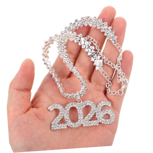 YARNOW Bling Wasserfeste Strasskette Anhänger Kurze Kubanische Halskette Für Damen Herren Hip Hop Party Schmuck Silbern Elegante Schlüsselbeinpassform von YARNOW