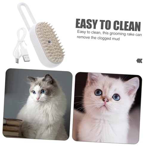 YARNOW Dampfbürste Für Katzen Rotierend Mit Sprühfunktion Fellpflege-tool Für Haustiere Knopf-bedienung Sanfte Reinigung Für Katzen Und Hunde von YARNOW