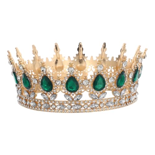 YARNOW Königin-Krone Mit Strasssteinen: Hochzeitskronen Und Diademe Für Frauen Kostümparty Haarschmuck Prinzessinnen-Geburtstag Kristall-Brautdiademe von YARNOW