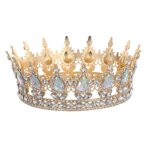 YARNOW Königin-Krone Mit Strasssteinen: Hochzeitskronen Und Diademe Für Frauen Kostümparty Haarschmuck Prinzessinnen-Geburtstag Kristall-Brautdiademe von YARNOW