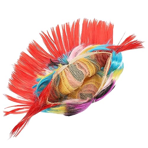 YARNOW Bunte Cosplay Perücke für Frauen Glänzendes Kunsthaar Lustige Partyperücke für Kostüme Maskeraden Leicht und Tragbar für Feiertage und Feste von YARNOW