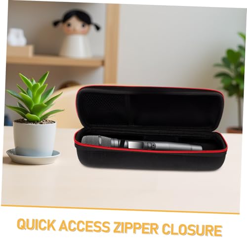 YARNOW Mikrofon Tasche Stoßfeste Kabellose Mikrofon Aufbewahrungstasche mit Reißverschluss Tragbare Organizer Hülle für Kabellose Handmikrofone und Zubehör Leicht und Kompakt für Reisen von YARNOW