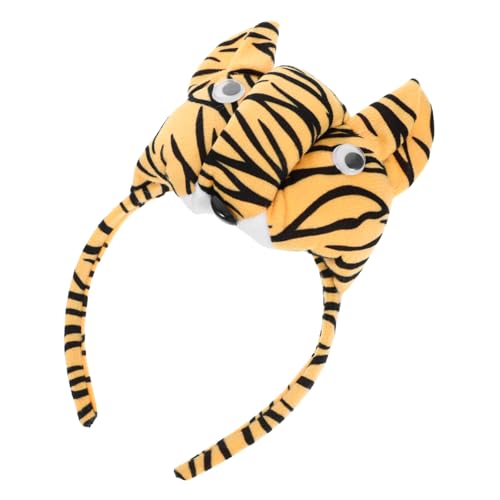 YARNOW Plüsch Tigerohren Haarreif Tierkostüm Stirnband Zoo Party Accessoire Komfortabel Bequem Robust Für Bühnenauftritte Karneval Fasching Jungen Mädchen von YARNOW