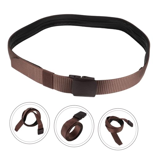 YARNOW Reise Geldgürtel mit Verstecktem Fach Diebstahlsicherer Gürtel für Herren Atmungsaktiv Langlebig und Bequem Sicherer Schutz für Bargeld und Dokumente Beim Reisen von YARNOW