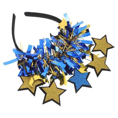 YARNOW Sternenhaarreif Mit Mond Und Stern-motiven Party-stirnband Aus Glitzerndem Material Vielseitig Für Feiertage Und Festivals Geeignet Kreativer Haarschmuck Für Damen von YARNOW