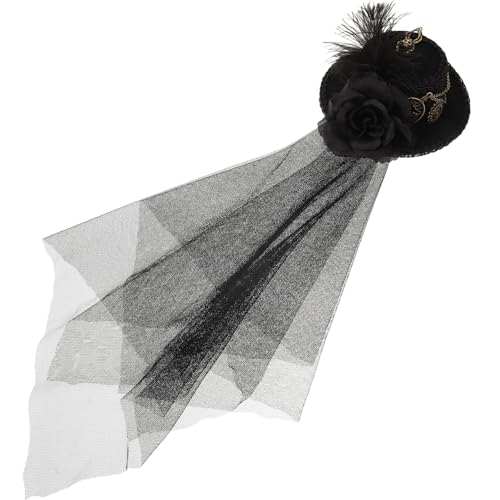 YARNOW Steampunk Zahnrad Haarspange Vintage Party Kopfschmuck Für Frauen Steampunk Hut Accessoires Federhaarspange Hutkopfschmuck Billycock Hutspange von YARNOW