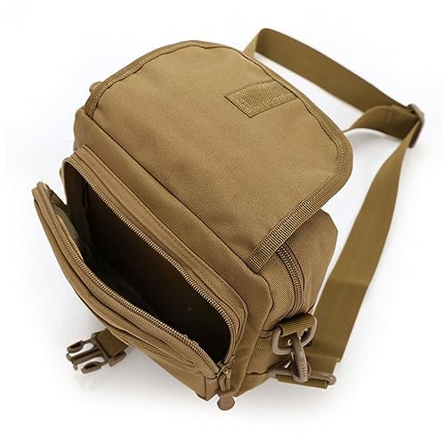 YARNOW Taktische Reisetasche Aus Nylon Kleine Umhängetasche Für Outdoor Mit Reißverschlüssen Netztasche Schultergurt Für Camping Und Wandern von YARNOW