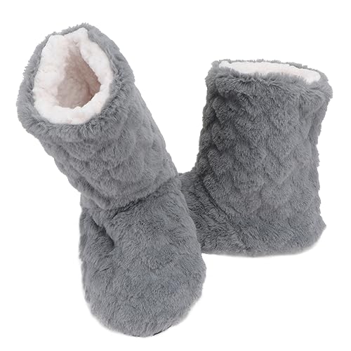 YARNOW Warme Rutschfeste Indoor Stiefel für Damen Gefüttert Hohe Schaftlänge Komfortabel und Leise für Herbst und Winter Geeignet für Wohnzimmer und Küche Dunkelgrau YARNOW Warme Rutschfeste Indoor Stiefel für Damen Gefüttert Hohe Schaftlänge Komfortabel und Leise für Herbst und Winter Geeignet für Wohnzimmer und Küche Dunkelgrau von YARNOW