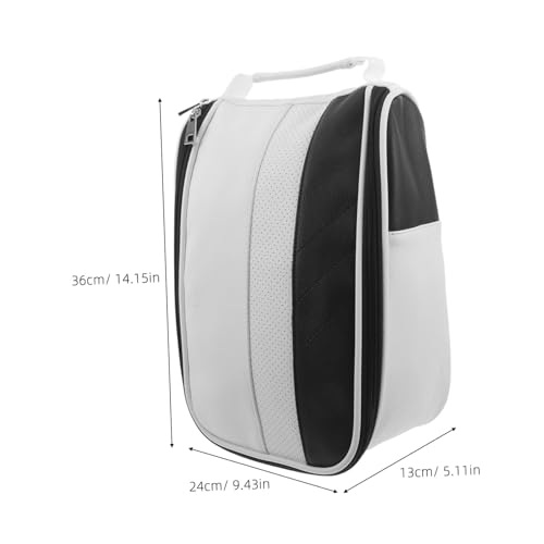 YARNOW Wasserdichter Golf Schuhbeutel aus Kunstleder mit Reißverschluss Atmungsaktiv Staubdicht Tragbar für Herren und Damen Schuh Reise-Organizer für Outdoor-Sport und Cleats von YARNOW